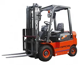 Вилочный погрузчик 1.5 тонны дизельный GROS LG15DT (завод LONKING, двигатель XINCHAI)