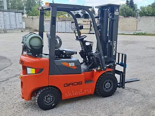 Газобензиновый вилочный погрузчик 1.5 тонны GROS LG15GLT (завод LONKING)
