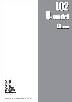 Спецификации на автопогрузчики Nissan серии LX, модели L02 U 2,0-3,5 тонны