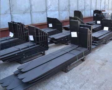 Вилы для погрузчика, 2A, 750 мм, 140x50 мм, цвет чёрный