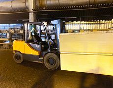 Doosan на заводе древесных плит