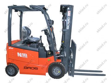 Электрический вилочный погрузчик 1.75 тонн GROS LG18B (завод LONKING)
