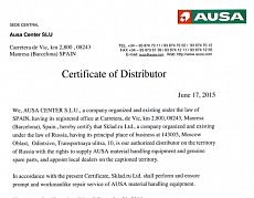 Дилерский сертификат Ausa