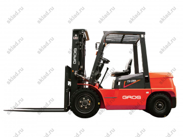 Дизельный вилочный погрузчик 3.8 тонны GROS LG38DT, 5 серия (завод LONKING, двигатель XINCHAI)