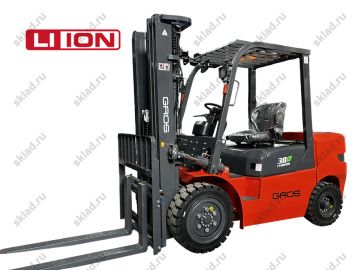 Электропогрузчик вилочный 3.8 тонны GROS LG38В модификация EFL с высоким клиренсом (батарея Li-ion, завод LONKING)