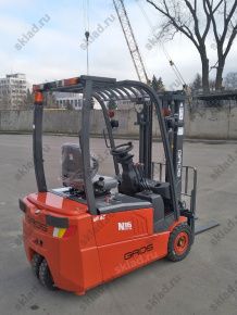 Трехопорный электрический погрузчик 1.6 тонн GROS LG16BE (завод LONKING)