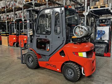 Газобензиновый вилочный погрузчик 2.5 тонны GROS LG25GLT двигатель GCT K21 Япония (завод LONKING)