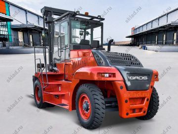 Дизельный вилочный погрузчик 16 тонн GROS LG160DT, центр тяжести 1200 мм (завод LONKING, двигатель CUMMINS)