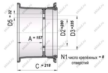 Обод (Диск колёсный)  60205000155