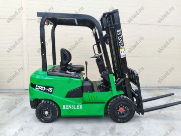 Электропогрузчик вилочный 1.5 тонны четырехопорный BENSLER CPD-15 (батарея Li-ion, завод Dongwang)