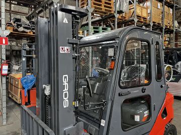 Газобензиновый вилочный погрузчик 2.5 тонны GROS LG25GLT двигатель GCT K21 Япония (завод LONKING)