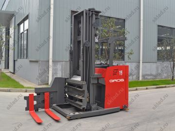 Ричтрак электроштабелер 1.5 тонны с трехсторонней обработкой груза GROS MC15 (завод MIMA)