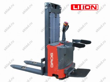 Штабелер самоходный Li-ion 1.5 тонны c высотой подъема 2.6 метра GROS CL1526E-Li (аккумулятор Li-ion)