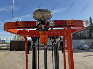 Электропогрузчик вилочный трехопорный 1.5 тонны GROS TKA15H, высота подъема 4.5 метра (завод MIMA)