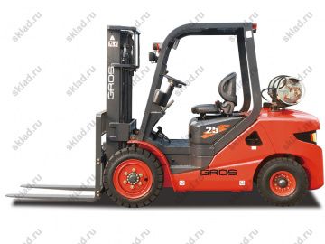 Газобензиновый вилочный погрузчик 2.5 тонны GROS LG25GLT (завод LONKING)