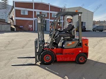 Дизельный вилочный погрузчик 1.5 тонны GROS LG15DT (завод LONKING, двигатель ISUZU)