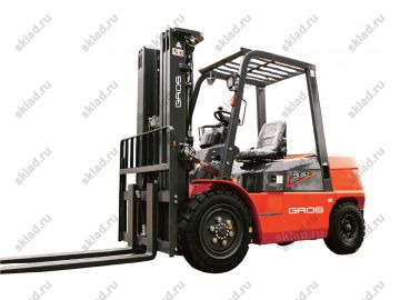 Дизельный вилочный погрузчик 3 тонны GROS LG30DT, 5 серия (завод LONKING, двигатель XINCHAI)