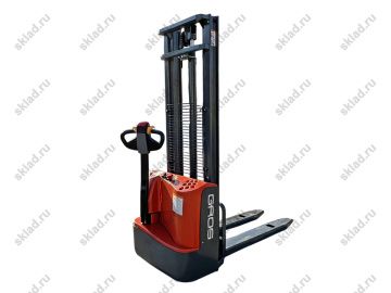 Самоходный штабелер 1200 кг с высотой подъема 3 метра GROS MBD1230LC (аккумулятор AGM, завод MIMA)