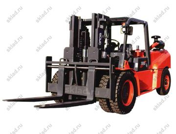 Дизельный вилочный погрузчик 10 тонн GROS LG100DTB низкорамный (завод LONKING, двигатель ISUZU)