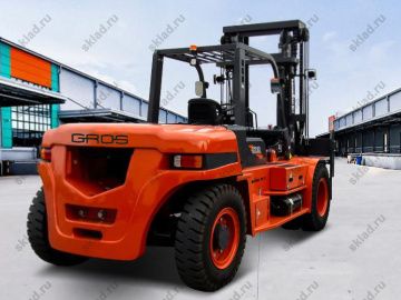 Дизельный вилочный погрузчик 12 тонн GROS LG120DT (завод LONKING, двигатель CUMMINS)