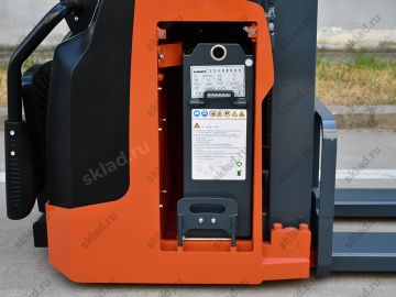 Высотный электроштабелер 1500 кг с платформой и мачтой 5 метра GROS MB1550LC Li-ion (завод MIMA)