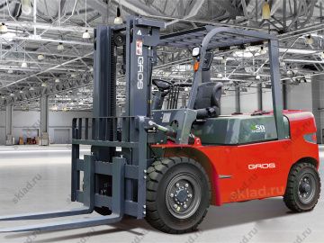 Электропогрузчик вилочный 5 тонн GROS LG50EFL (батарея Li-ion, завод LONKING)