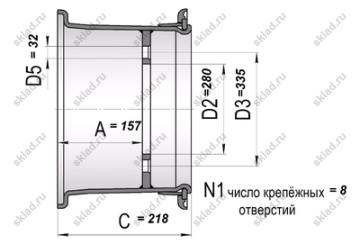 Обод (Диск колёсный)  60205000155