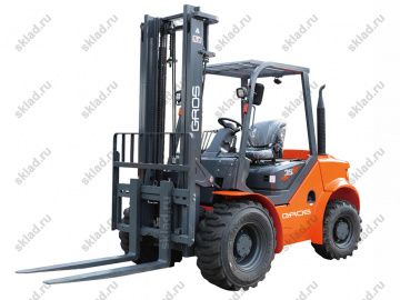 Полноприводный внедорожный погрузчик 3.5 тонны GROS LG35D (CPCD35 4WD, завод Lonking)