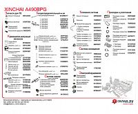 Запчасти на дизельный двигатель Xinchai A490BPG 
