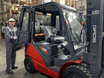Газобензиновый вилочный погрузчик 2.5 тонны GROS LG25GLT двигатель GCT K21 Япония (завод LONKING)