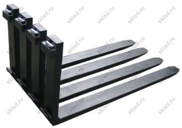 Вилы для погрузчика, 2A, 1100 мм, 120x40 мм, цвет чёрный