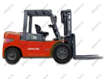 Электропогрузчик вилочный 5 тонн GROS LG50EFL (батарея Li-ion, завод LONKING)