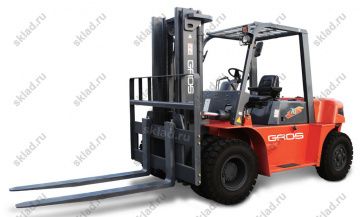 Дизельный вилочный погрузчик 7 тонн GROS LG70DT (завод LONKING, двигатель MITSUBISHI)