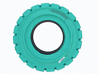 Цельнолитая шина 16x6-8 BENSLER PRO зеленая немаркая для погрузчиков (8-20 часов работы) 